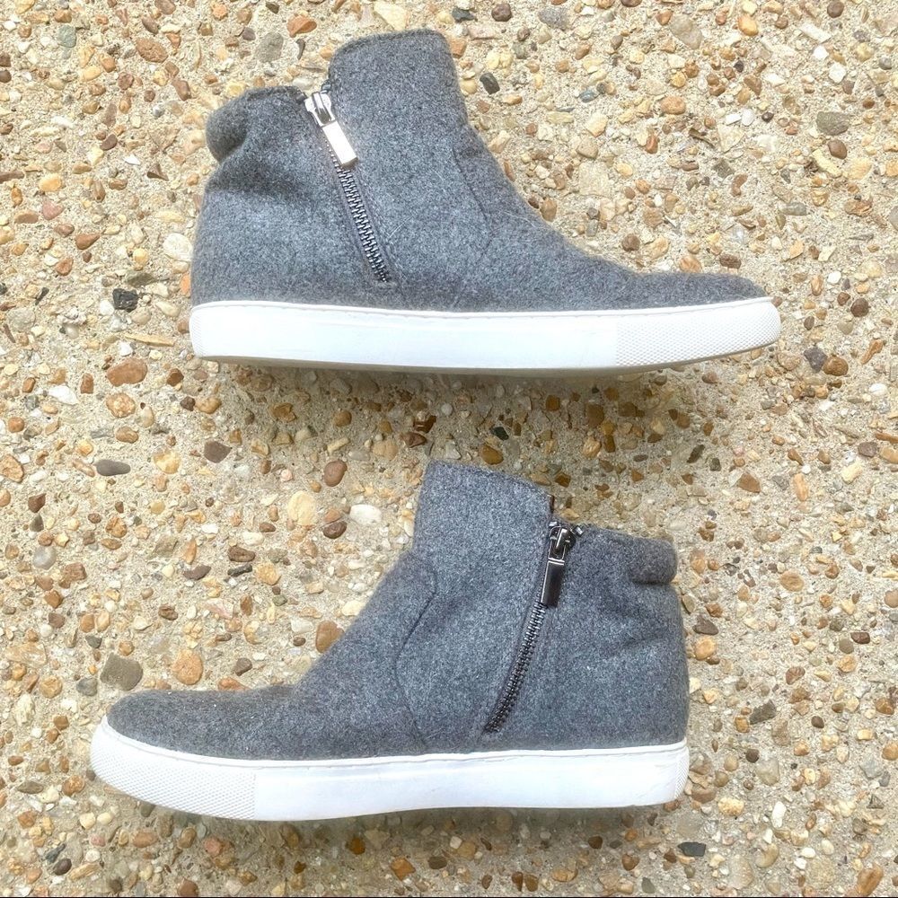 Kenneth Cole Keenan Gray Ankle Zipper Sneakers 6.5